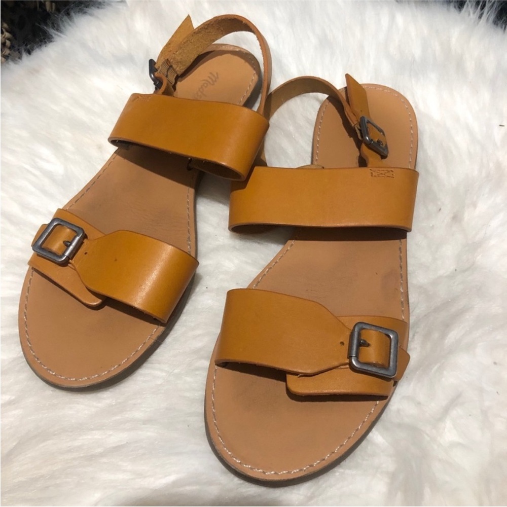Madewell Tan Leather Sandals with Buckle
